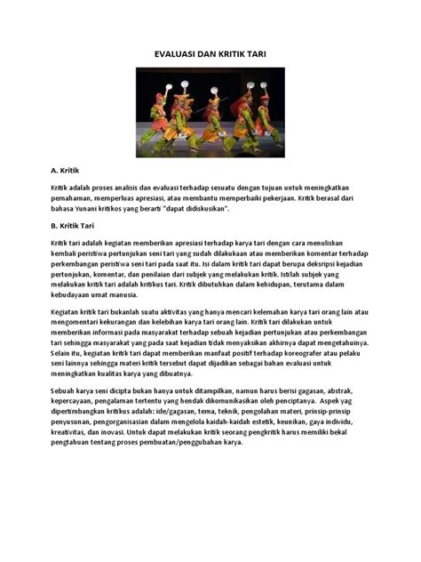 Definisi Kritik Tari