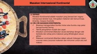 Definisi Makanan Internasional
