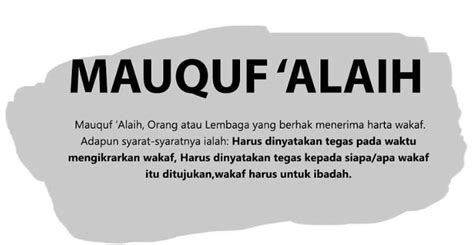 Definisi Mauquf Alaih