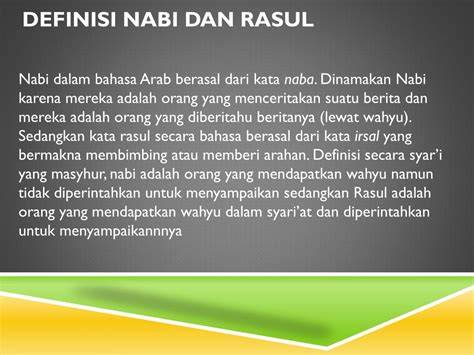 Definisi Nabi