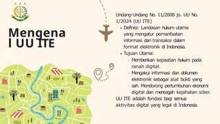 Definisi Singkat UU ITE