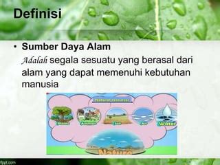 Definisi Sumber Daya Alam