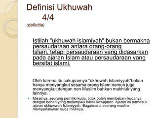 Definisi Ukhuwah
