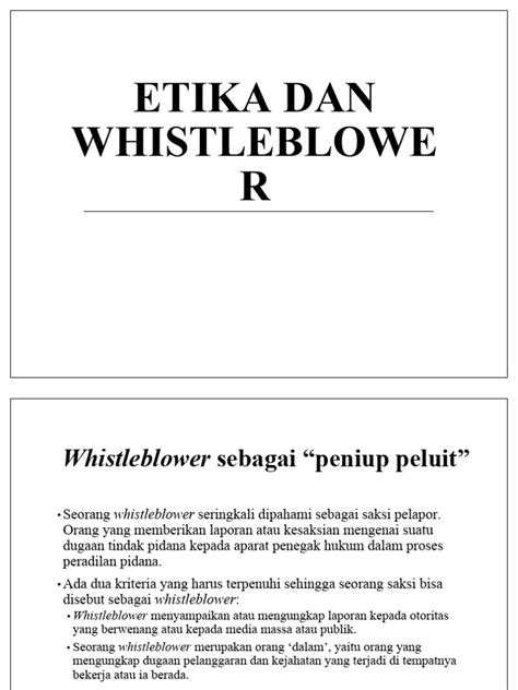 Definisi Whistleblower