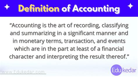 Definition of Accounting