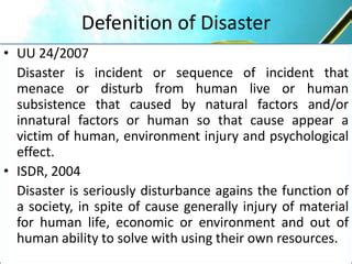 Definition of Disaster