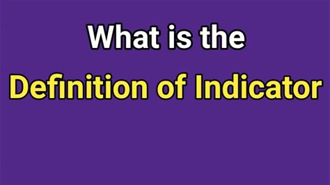 Definisi Indikator