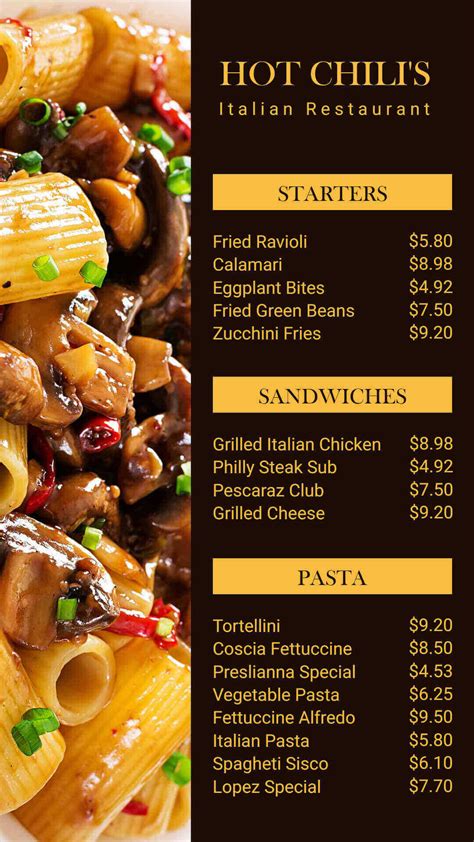 Deli Menu Template