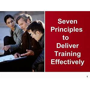 Deliver Training Effectively