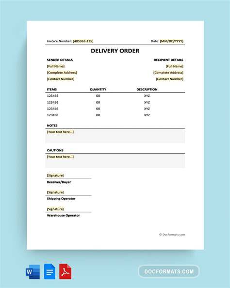 Delivery Order