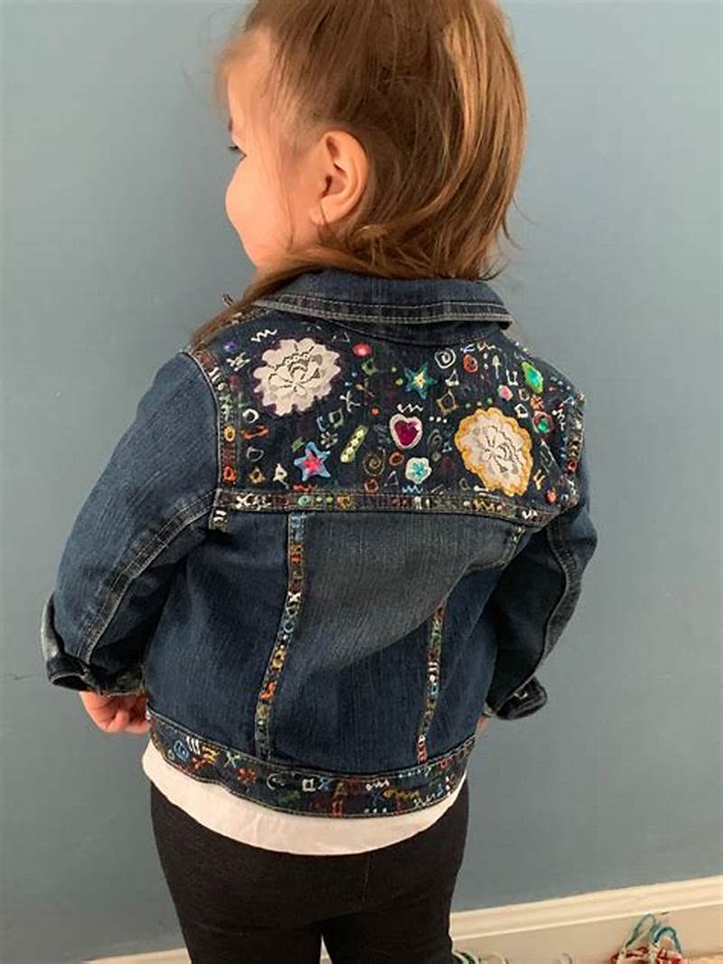 Denim Jacket With Pattern On Back