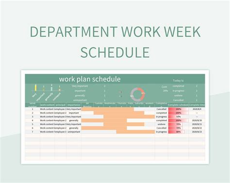 Department Schedule Template