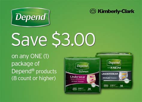 Depend Underwear Printable Coupons
