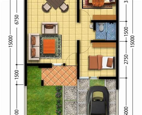 desain rumah 2 kamar tidur minimalis