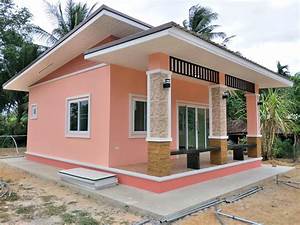 desain rumah warna pink
