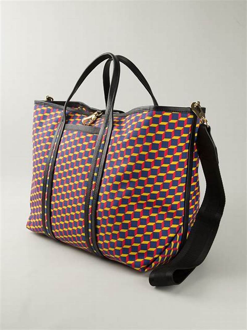 Designer Bag With Geometric Pattern