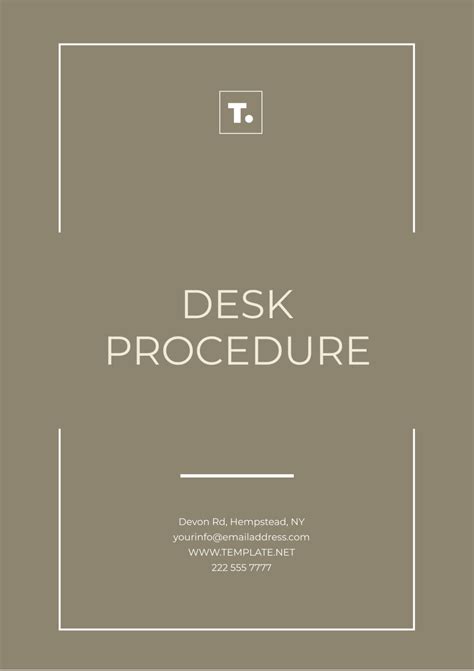 Desk Procedures Template