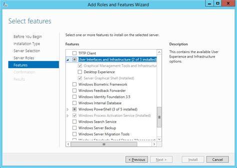 Desktop Experience Feature