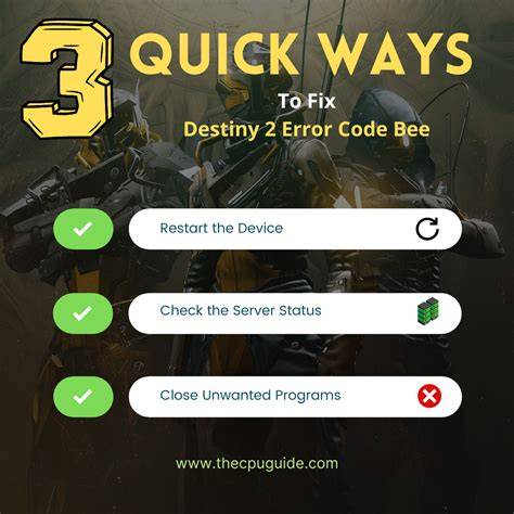 What is Destiny 2 Error Code Bee?