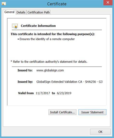 Details Tab in Certificate Window