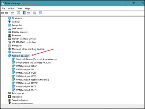 Device Manager Network Adapters
