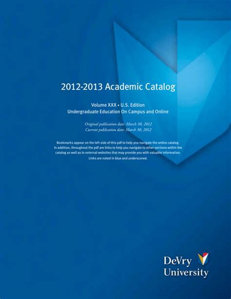 Devry University Catalog