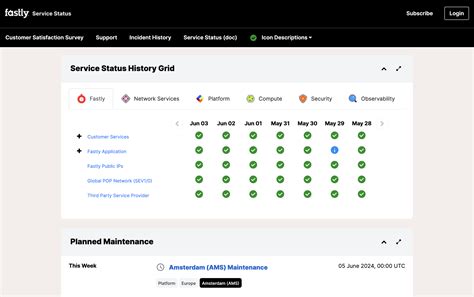 Diagnostic Services Status Page