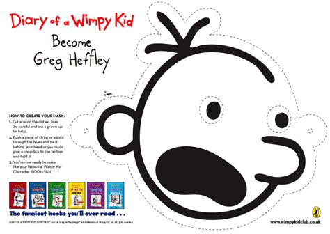 Diary Of A Wimpy Kid Printable Mask