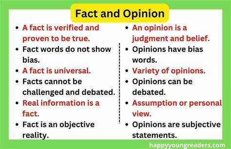 Difference between Fact and Opinion