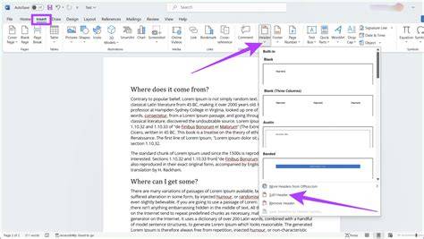 Different Headers/Footers for Different Pages