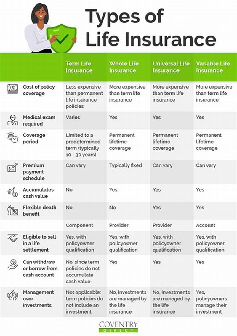 Different Types Of Life Insurance Chart