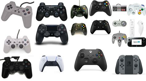 Different gaming controllers