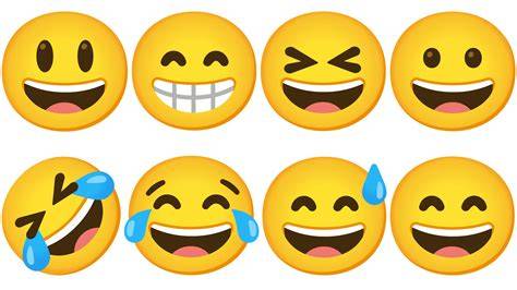 Different laughing emojis