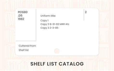 Differentiate Between Library Catalogue Index And Shelf List