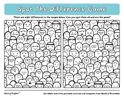 Difficult Spot The Difference Printable