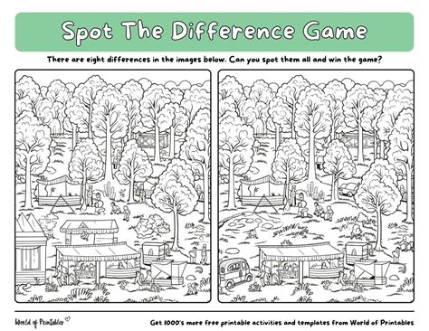 Difficult Spot The Difference Printable With Answers