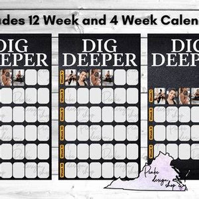 Dig Deeper 12 Week Calendar