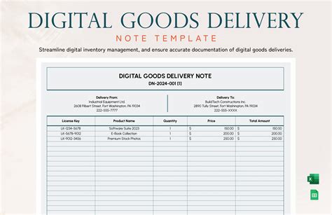 Digital Delivery Note
