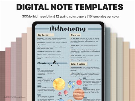 Digital Notes Template