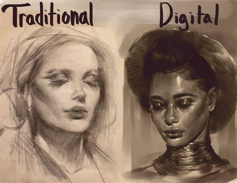 Digital drawing vs traditional drawing
