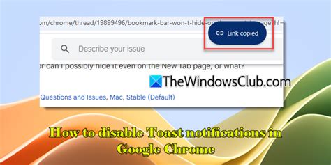 Disable Chrome Toast notifications