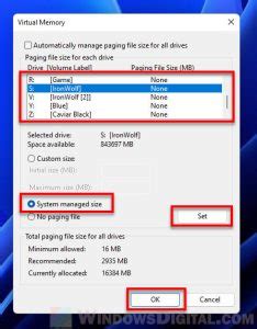 Disable Page File and Hibernation
