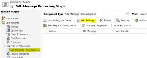 Disabled Sdk message processing steps