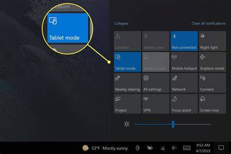 Disabling Tablet Mode