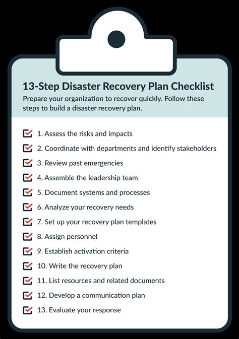 Disaster Recovery Checklist Template