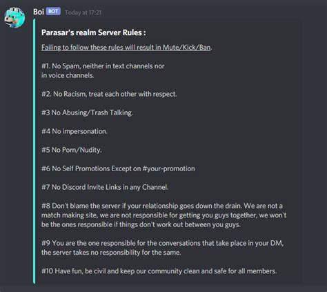 Discord Rule Template