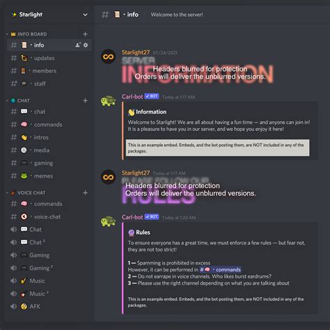 Discord Servers Template
