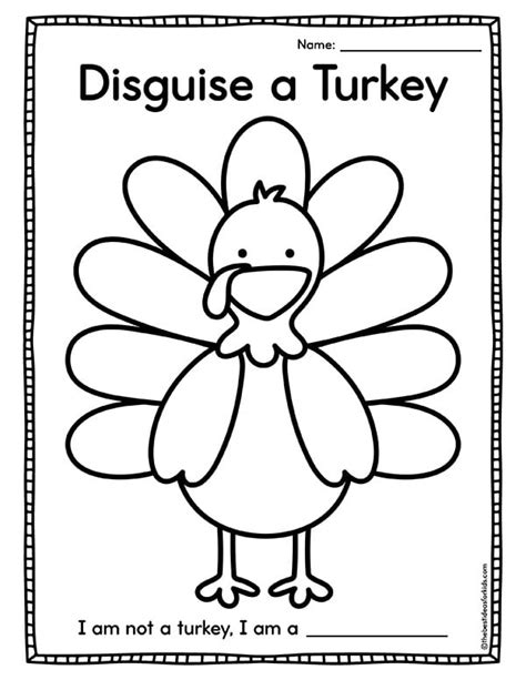Disguise Turkey Template