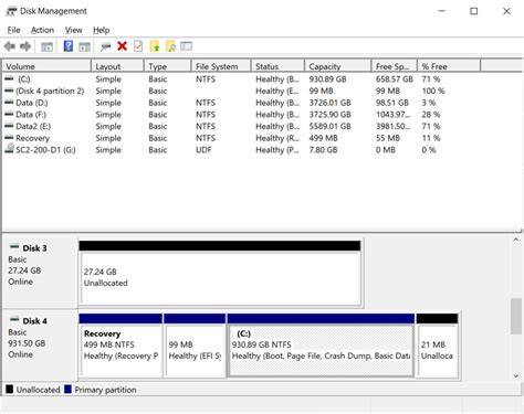 Disk Management Tool in Windows