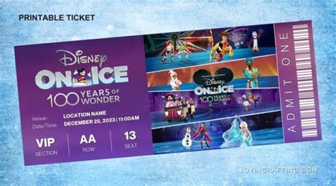 Disney On Ice Printable Ticket